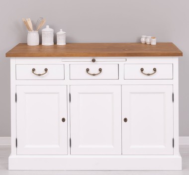 Bufet cu 3 usi si 3 sertare, BAS de la Rustic Butique PS232BAS - Culoare Top_P001 - Culoare Ext._P004 / Culoare Int._P001 - DUBLU COLOR