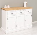 Bufet cu 3 usi si 3 sertare, BAS de la Rustic Butique PS232BAS+SUP - Culoare Top_P093 - Culoare Ext._P004 / Culoare Int._P093 - DUBLU COLOR