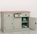 Bufet cu 3 usi si 3 sertare, BAS de la Rustic Butique PS232BAS - Culoare Top_P071 - Culoare Corp_P077 - DUBLU COLOR