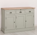 Bufet cu 3 usi si 3 sertare, BAS de la Rustic Butique PS232BAS - Culoare Top_P071 - Culoare Corp_P077 - DUBLU COLOR