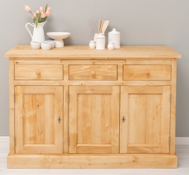 Bufet cu 3 usi si 3 sertare, BAS de la Rustic Butique PS232BAS - Culoare_P093 - CERUIT