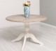 Masa cu picior central 120x120cm + 1 extensie de la Rustic Butique PS228 - Culoare Top_P037 - Culoare Corp_P015 - DUBLU COLOR