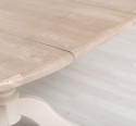 Masa cu picior central 120x120cm + 1 extensie de la Rustic Butique PS228 - Culoare Top_P037 - Culoare Corp_P015 - DUBLU COLOR