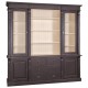Biblioteca cu 2 usi, 6 sertare BAS + 2 usi sticla, spatiu deschis SUP, Colectia Directoire de la Rustic Butique PS295BAS + PS57SUP - Culoare Ext._P028A / Culoare Int._P025 - DUBLU COLOR