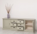 Bufet cu 2 usi, 6 sertare, BAS, Colectia Directoire de la Rustic Butique PS295BAS - Culoare Ext._P076 / Culoare Int._P015 - DUBLU COLOR