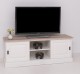 Comoda TV cu 2 usi glisante, blat stejar de la Rustic Butique PS222 - Culoare Top_P035 - Culoare Corp_P039 - DUBLU COLOR
