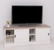 Comoda TV cu 2 usi glisante, blat stejar de la Rustic Butique PS222 - Culoare Top_P035 - Culoare Corp_P039 - DUBLU COLOR