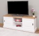 Comoda TV cu 2 usi glisante, blat stejar de la Rustic Butique PS222 - Culoare Top_P089 - Culoare Corp_P004 - DUBLU COLOR