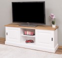 Comoda TV cu 2 usi glisante, blat stejar de la Rustic Butique PS222 - Culoare Top_P089 - Culoare Corp_P004 - DUBLU COLOR
