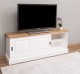 Comoda TV cu 2 usi glisante, blat stejar de la Rustic Butique PS222 - Culoare Top_P089 - Culoare Corp_P004 - DUBLU COLOR