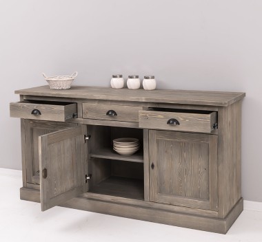 Bufet 3 usi, 3 sertare, BAS de la Rustic Butique PS403BAS - Culoare_P068 - PERIAT ADANC