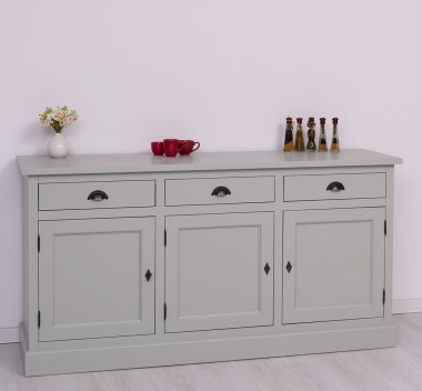 Bufet 3 usi, 3 sertare, BAS de la Rustic Butique PS403BAS - Culoare Ext._P077 / Culoare Int._P004 - DUBLU COLOR