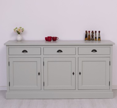 Bufet 3 usi, 3 sertare, BAS de la Rustic Butique PS403BAS - Culoare Ext._P077 / Culoare Int._P004 - DUBLU COLOR