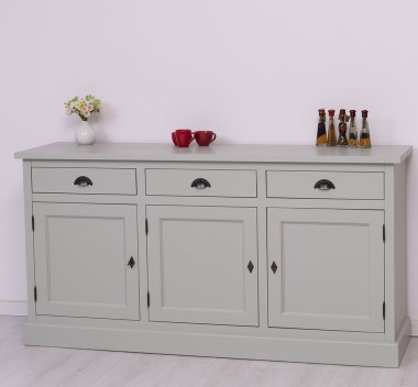 Bufet 3 usi, 3 sertare, BAS de la Rustic Butique PS403BAS - Culoare Ext._P077 / Culoare Int._P004 - DUBLU COLOR