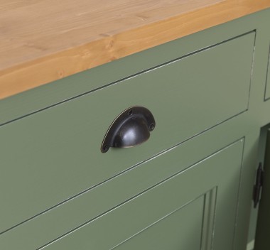 Bufet 3 usi, 3 sertare, BAS de la Rustic Butique PS403BAS - Culoare Top_P002 - Culoare Corp_P038A - DUBLU COLOR