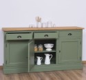 Bufet 3 usi, 3 sertare, BAS de la Rustic Butique PS403BAS - Culoare Top_P002 - Culoare Corp_P038A - DUBLU COLOR