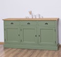 Bufet 3 usi, 3 sertare, BAS de la Rustic Butique PS403BAS - Culoare Top_P002 - Culoare Corp_P038A - DUBLU COLOR