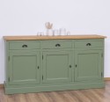 Bufet 3 usi, 3 sertare, BAS de la Rustic Butique PS403BAS - Culoare Top_P002 - Culoare Corp_P038A - DUBLU COLOR
