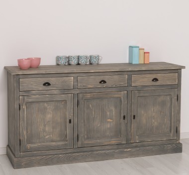 Bufet 3 usi, 3 sertare, BAS de la Rustic Butique PS403BAS - Culoare_P068 - PERIAT ADANC