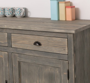 Bufet 3 usi, 3 sertare, BAS de la Rustic Butique PS403BAS - Culoare_P068 - PERIAT ADANC