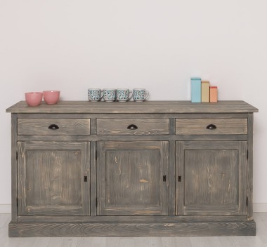 Bufet 3 usi, 3 sertare, BAS de la Rustic Butique PS403BAS - Culoare_P068 - PERIAT ADANC