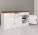 Bufet 3 usi, 3 sertare, BAS de la Rustic Butique PS403BAS - Culoare Top_P001 - Culoare Corp_P004 - DUBLU COLOR