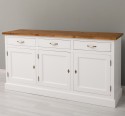 Bufet 3 usi, 3 sertare, BAS de la Rustic Butique PS403BAS - Culoare Top_P001 - Culoare Corp_P004 - DUBLU COLOR