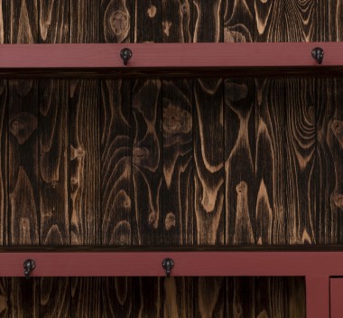Bufet 3 usi, 3 sertare BAS + 3 rafturi, 2 usi mici, 3 sertare SUP de la Rustic Butique PS403BAS+SUP - Culoare Ext._P029 / Culoare Int._P064 - DUBLU COLOR