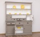Bufet 3 usi, 3 sertare BAS + 3 rafturi, 2 usi mici, 3 sertare SUP de la Rustic Butique PS403BAS+SUP - Culoare Ext._P030 / Culoare Int._P004 - DUBLU COLOR
