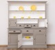 Bufet 3 usi, 3 sertare BAS + 3 rafturi, 2 usi mici, 3 sertare SUP de la Rustic Butique PS403BAS+SUP - Culoare Ext._P030 / Culoare Int._P004 - DUBLU COLOR