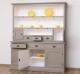 Bufet 3 usi, 3 sertare BAS + 3 rafturi, 2 usi mici, 3 sertare SUP de la Rustic Butique PS403BAS+SUP - Culoare Ext._P030 / Culoare Int._P004 - DUBLU COLOR