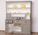 Bufet 3 usi, 3 sertare BAS + 3 rafturi, 2 usi mici, 3 sertare SUP de la Rustic Butique PS403BAS+SUP - Culoare Ext._P030 / Culoare Int._P004 - DUBLU COLOR