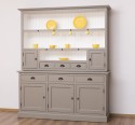 Bufet 3 usi, 3 sertare BAS + 3 rafturi, 2 usi mici, 3 sertare SUP de la Rustic Butique PS403BAS+SUP - Culoare Ext._P030 / Culoare Int._P004 - DUBLU COLOR