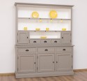 Bufet 3 usi, 3 sertare BAS + 3 rafturi, 2 usi mici, 3 sertare SUP de la Rustic Butique PS403BAS+SUP - Culoare Ext._P030 / Culoare Int._P004 - DUBLU COLOR