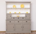 Bufet 3 usi, 3 sertare BAS + 3 rafturi, 2 usi mici, 3 sertare SUP de la Rustic Butique PS403BAS+SUP - Culoare Ext._P030 / Culoare Int._P004 - DUBLU COLOR
