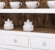 Bufet 3 usi, 3 sertare BAS + 3 rafturi, 2 usi mici, 3 sertare SUP de la Rustic Butique PS403BAS+SUP - Culoare Ext._P004 / Culoare Int._P064 - DUBLU COLOR