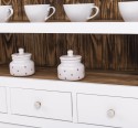 Bufet 3 usi, 3 sertare BAS + 3 rafturi, 2 usi mici, 3 sertare SUP de la Rustic Butique PS403BAS+SUP - Culoare Ext._P004 / Culoare Int._P064 - DUBLU COLOR