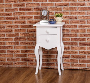 Consola mica, picioare curbate, 2 sertare de la Rustic Butique PS189 - Culoare_P004 - VOPSIT