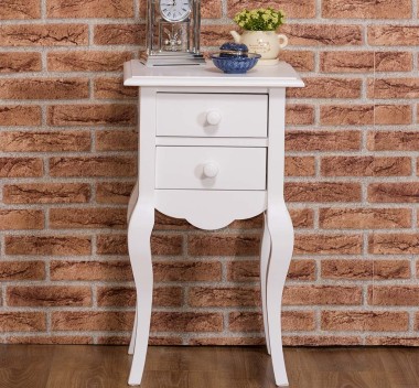Consola mica, picioare curbate, 2 sertare de la Rustic Butique PS189 - Culoare_P004 - VOPSIT
