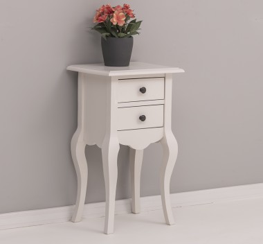 Consola mica, picioare curbate, 2 sertare de la Rustic Butique PS189 - Culoare_P015 - VOPSIT