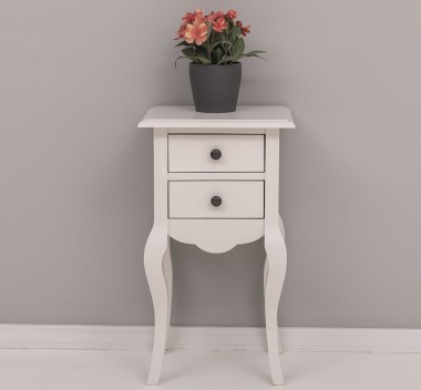 Consola mica, picioare curbate, 2 sertare de la Rustic Butique PS189 - Culoare_P015 - VOPSIT