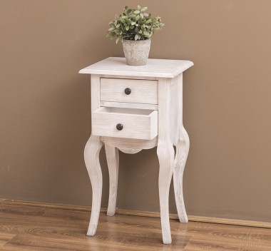 Consola mica, picioare curbate, 2 sertare de la Rustic Butique PS189 - Culoare_P080 - PERIAT ADANC