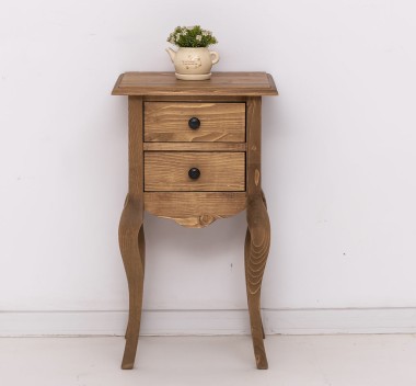 Consola mica, picioare curbate, 2 sertare de la Rustic Butique PS189 - Culoare_P001 - CERUIT