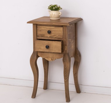 Consola mica, picioare curbate, 2 sertare de la Rustic Butique PS189 - Culoare_P001 - CERUIT