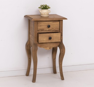Consola mica, picioare curbate, 2 sertare de la Rustic Butique PS189 - Culoare_P001 - CERUIT