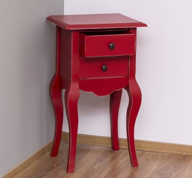 Consola mica, picioare curbate, 2 sertare de la Rustic Butique PS189 - Culoare_P047A - VOPSIT ANTICHIZAT
