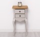 Consola mica, picioare curbate, 2 sertare de la Rustic Butique PS189 - Culoare Top_P001 - Culoare Corp_P013A - DUBLU COLOR