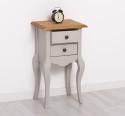 Consola mica, picioare curbate, 2 sertare de la Rustic Butique PS189 - Culoare Top_P001 - Culoare Corp_P013A - DUBLU COLOR