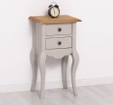 Consola mica, picioare curbate, 2 sertare de la Rustic Butique PS189 - Culoare Top_P001 - Culoare Corp_P013A - DUBLU COLOR
