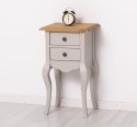 Consola mica, picioare curbate, 2 sertare de la Rustic Butique PS189 - Culoare Top_P001 - Culoare Corp_P013A - DUBLU COLOR